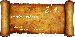 Erdős Amázia névjegykártya